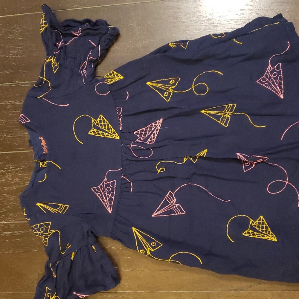Paper airplane print dress